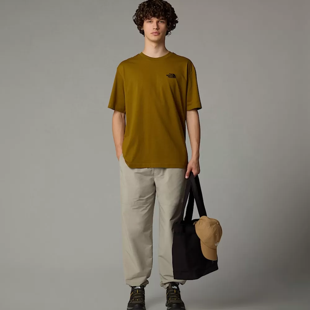 Best The North Face Męski T-shirt Oversize Simple Dome Moss Green