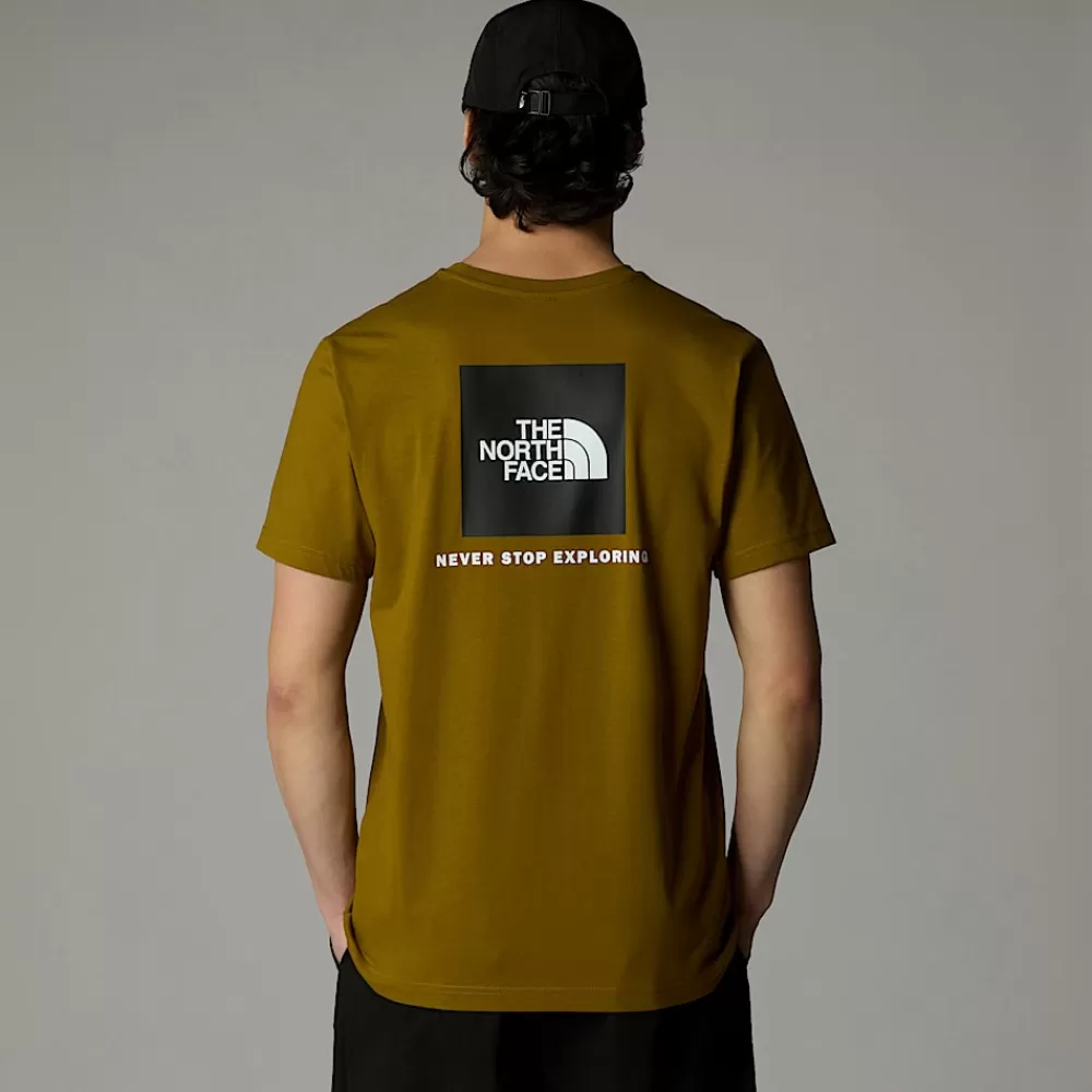 Online The North Face Męski T-shirt Redbox Moss Green-TNF Black