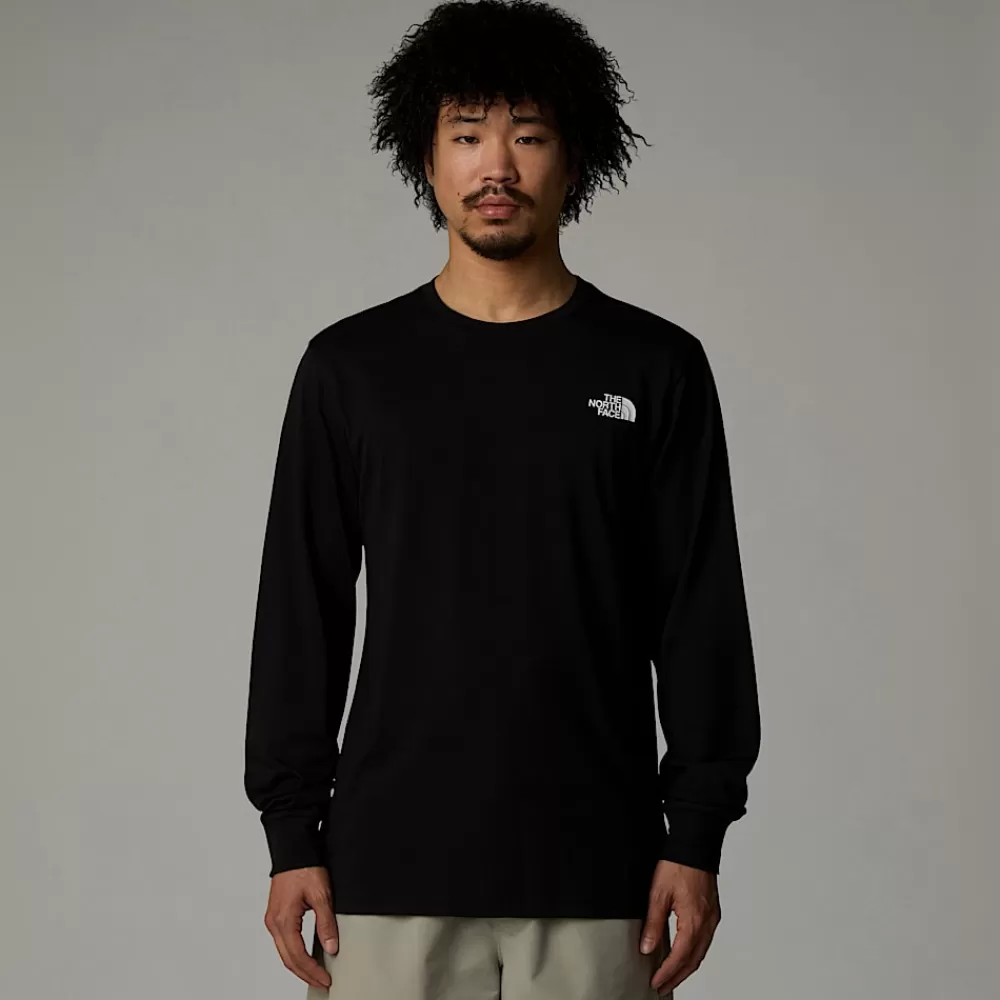 Store The North Face Męski T-shirt Z Długim Rękawem Easy TNF Black