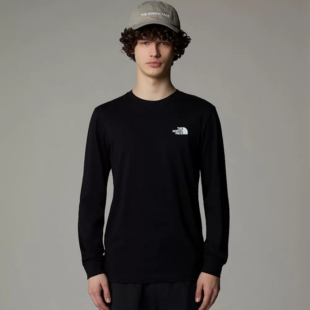 Store The North Face Męski T-shirt Z Długim Rękawem Redbox TNF Black