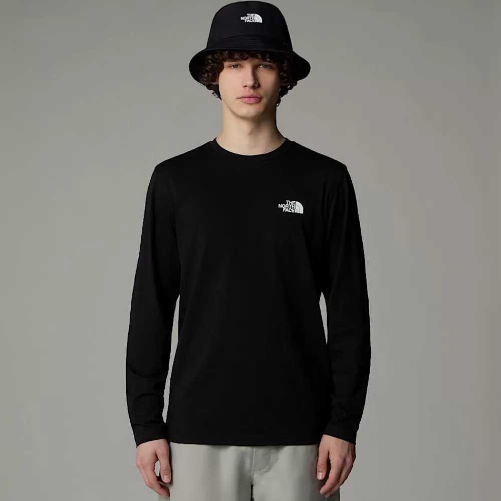 Cheap The North Face Męski T-shirt Z Długim Rękawem Simple Dome TNF Black