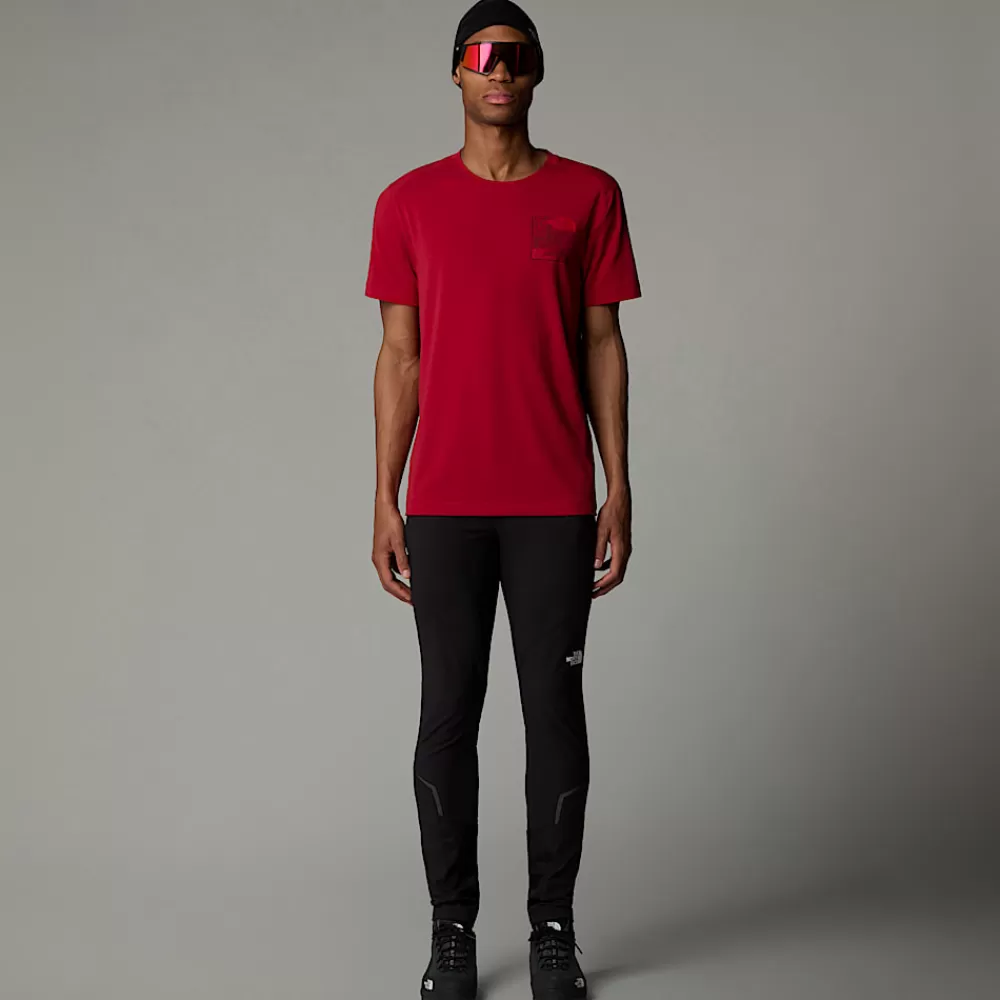 Shop The North Face Męski T-shirt Z Grafiką Lightning Garnet Red