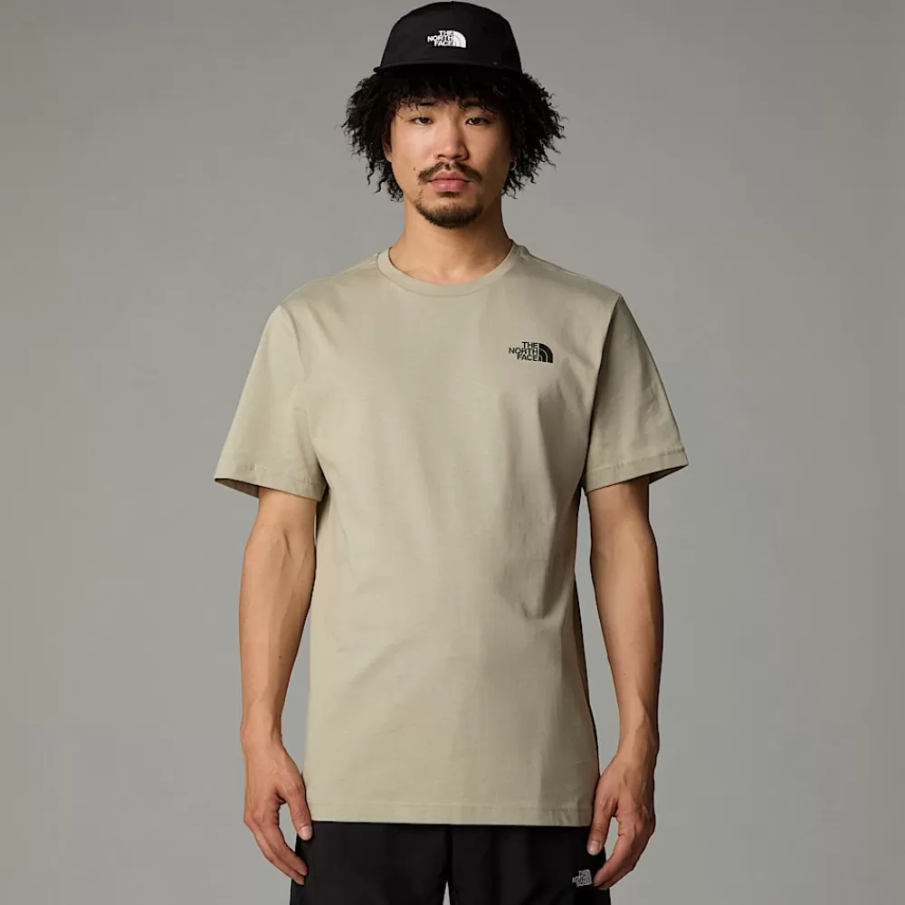 Flash Sale The North Face Męski T-shirt Z Grafiką Redbox Clay Grey-TNF Black 3D Summit Mesh Print