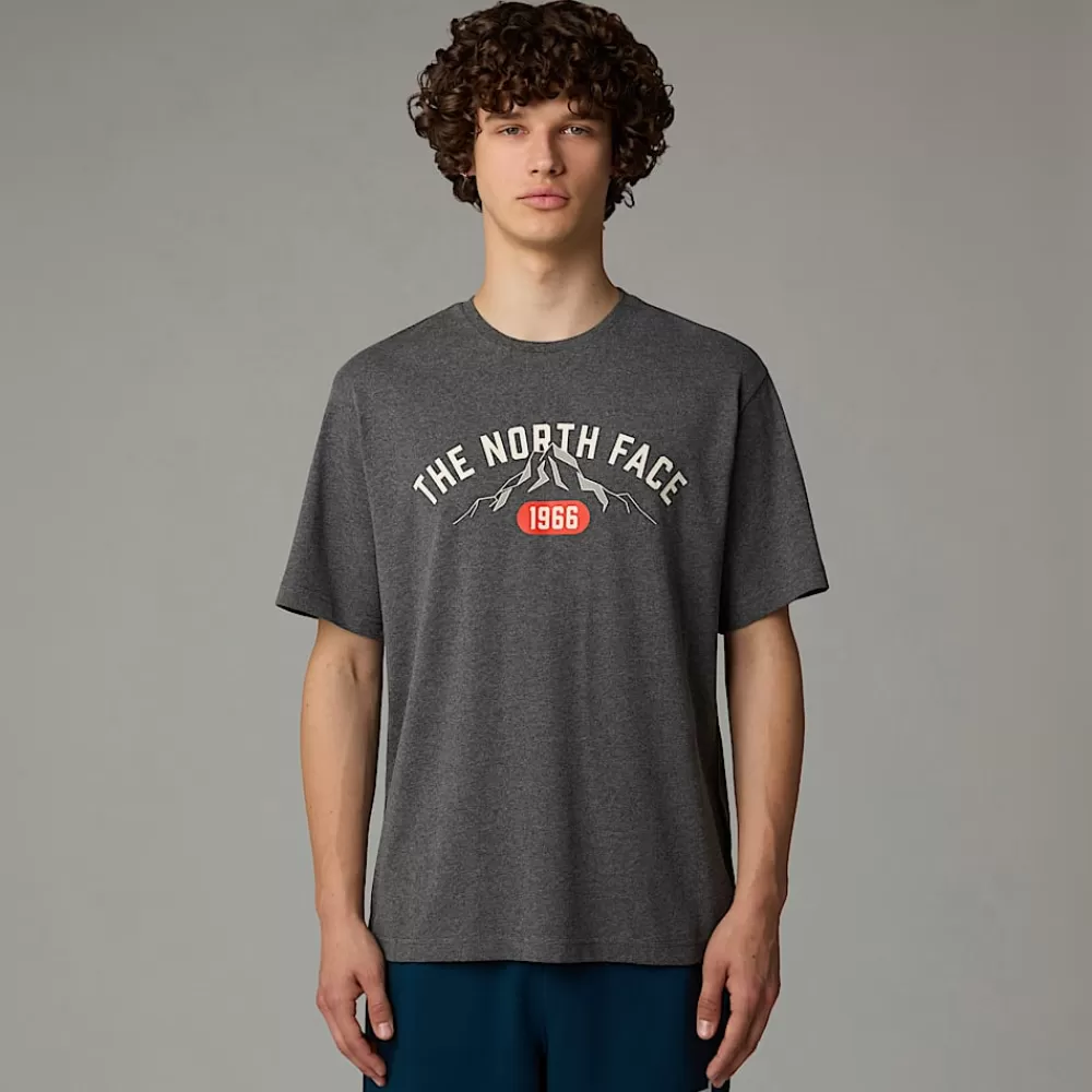 Store The North Face Męski T-shirt Z Grafiką Varsity TNF Medium Grey Heather